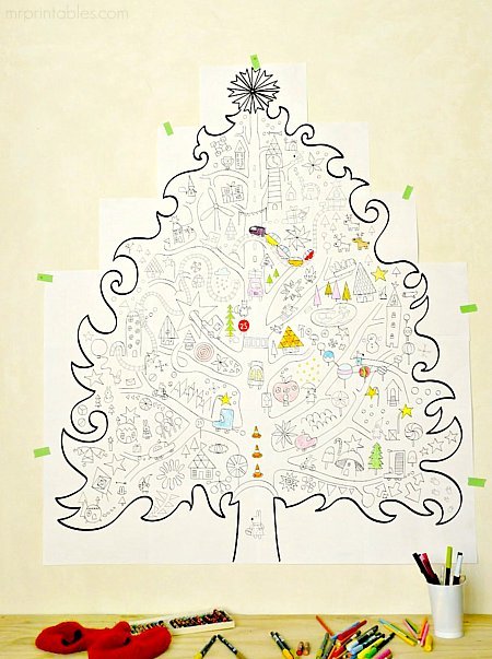 Раскраска: Новогодняя елка